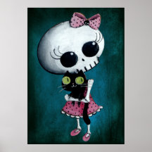 Pequeña Srta. Death - belleza de Hallowen Impresiones