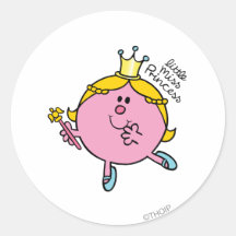 Pequeña Srta. princesa Icon 2 Pegatinas Redondas