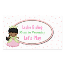 Pequeña tarjeta de fecha de princesa Mommy Play tarjetas de negocio