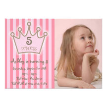 Pequeña tarjeta de la princesa cumpleaños comunicados