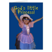 Pequeña tarjeta de la princesa de dios