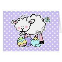 Pequeña tarjeta de pascua del cordero