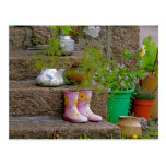 pequeñas botas tarjeta postal