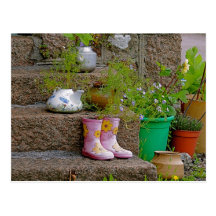 pequeñas botas tarjeta postal