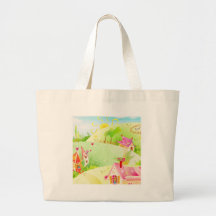 pequeñas casas rosadas bolsa de mano