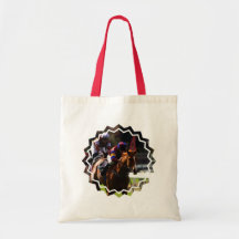 Pequeño bolso de la lona de la carrera de caballos bolsas lienzo