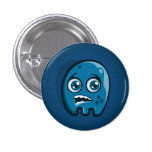 Pequeño botón azul del monstruo (pequeño) pin