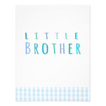 Pequeño Brother en azul Comunicados Personalizados