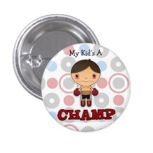 Pequeño campeón - botón - muchacho pin