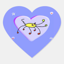 ¡Pequeño cangrejo lindo! Calcomanía De Corazón Personalizadas