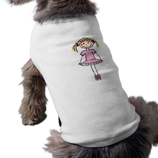 Pequeño chica de la bailarina camisa de mascota