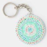 Pequeño círculo indio bonito Patten Llavero Personalizado