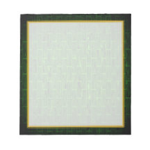 Pequeño cuaderno de notas del ladrillo verde bloc