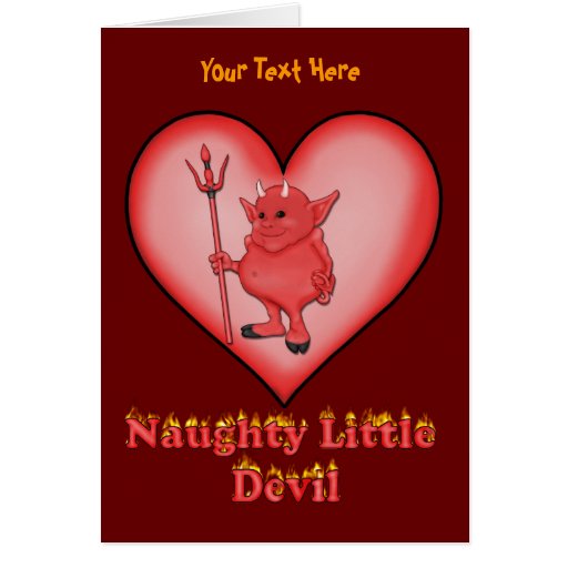 Pequeño diablo travieso - personalizar tarjetón