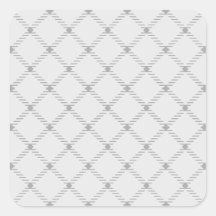 Pequeño diamante de dos bandas - Gray1 Calcomanía Cuadrada