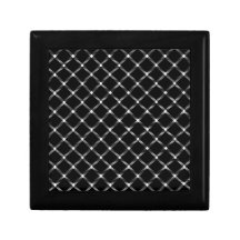 Pequeño diamante de dos bandas - gris claro en neg caja de regalo