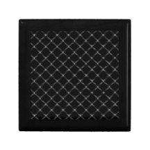 Pequeño diamante de dos bandas - gris en negro caja de regalo
