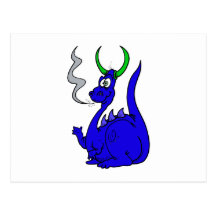Pequeño dragón gordo postal