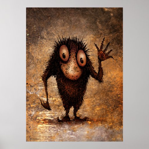 Pequeño duende divertido poster