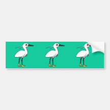 Pequeño Egret Etiqueta De Parachoque