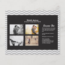 Pequeño folleto para el negocio de la fotografía tarjeton