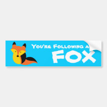 Pequeño Fox lindo Pegatina De Parachoque