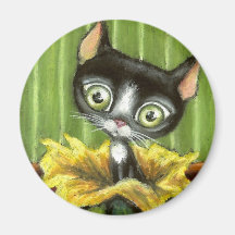 Pequeño gatito imán para frigorífico