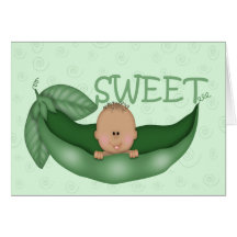 Pequeño guisante dulce felicitación