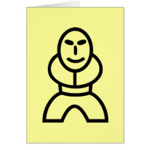 Pequeño hombre sonriente tarjeta