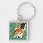 Pequeño llavero del arte de Chloe (beagle)