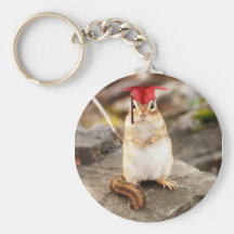 Pequeño llavero dulce del graduado del Chipmunk