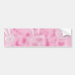 pequeño modelo blanco y rosado lindo del conejito pegatina de parachoque