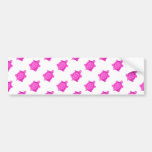Pequeño modelo rosado lindo de la tortuga pegatina de parachoque