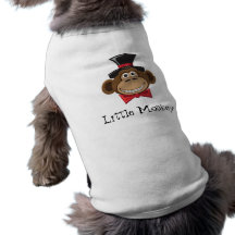 Pequeño mono camisetas mascota
