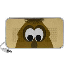 Pequeño monstruo anaranjado oscuro tonto mp3 altavoces