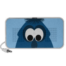 Pequeño monstruo azul marino tonto laptop altavoz