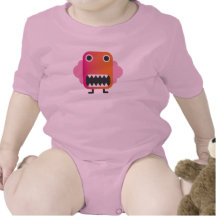 Pequeño monstruo divertido en juego del bebé traje de bebé