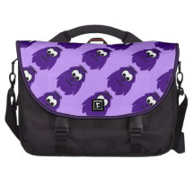 Pequeño monstruo púrpura oscuro tonto bolsas para portátil