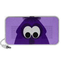 Pequeño monstruo púrpura oscuro tonto iPod altavoz