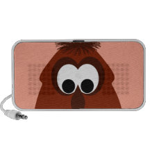 Pequeño monstruo rojo oscuro tonto altavoces de viajar