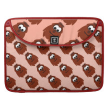 Pequeño monstruo rojo oscuro tonto fundas macbook pro