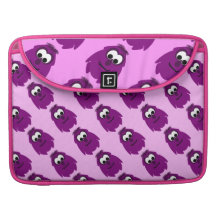 Pequeño monstruo rosado oscuro tonto funda para macbooks