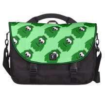Pequeño monstruo verde oscuro tonto bolsas para portatil