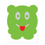 pequeño monstruo verde postal