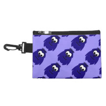 Pequeño monstruo violeta azul marino tonto