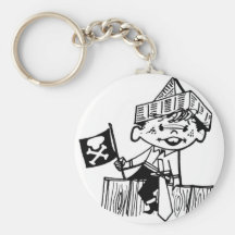 Pequeño muchacho del pirata llavero personalizado
