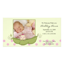 Pequeño nacimiento dulce Annoucement de la niña de Tarjetas Fotograficas