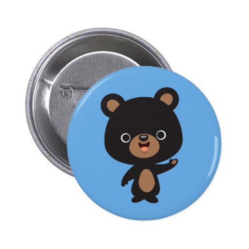 Pequeño oso negro pins