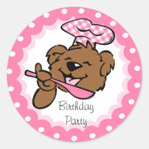 Pequeño pegatina del personalizado del panadero de
