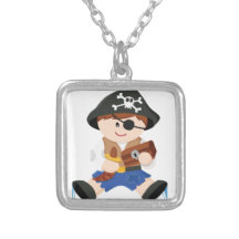 Pequeño pelo lindo del marrón del pirata colgantes